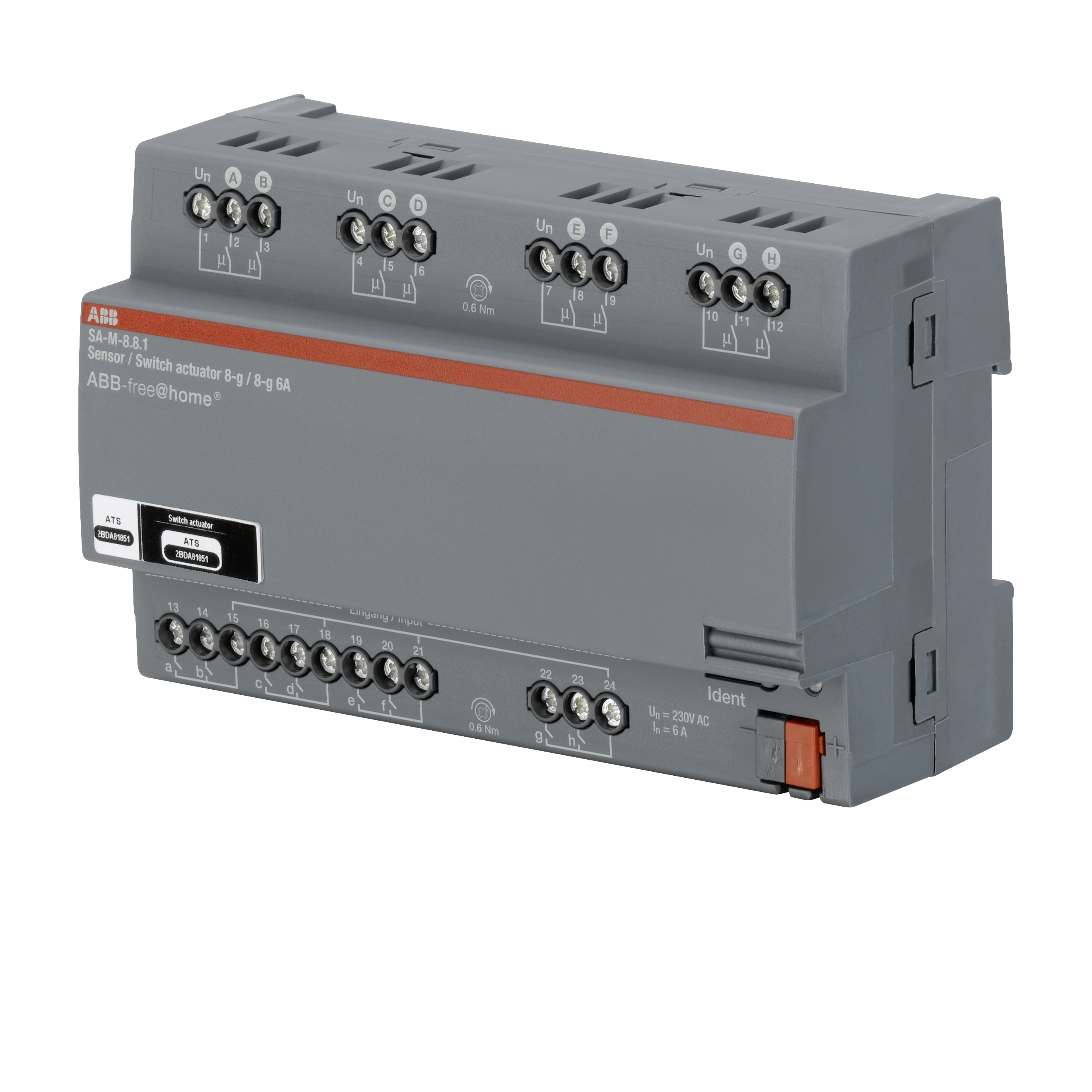 INPUT/OUTPUT UNIT FAH 8DI/8DO 6A MDRC
