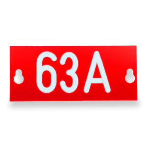 ensto Merkeskilt 63a, rød pem242.63r