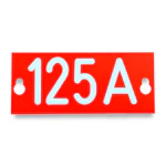 MERKESKILT 125A, RØD PEM242.125R