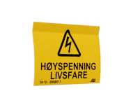 SKILT HØYSPENNING LIVSFARE SELVKLEBENDE S410
