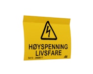 SKILT HØYSPENNING LIVSFARE SELVKLEBENDE S410