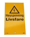 SKILT-AL HØYSPENN LIVSFA A133U