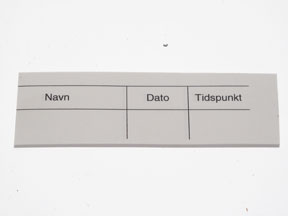 Reserveblokk for skilt, liten, 85x26mm