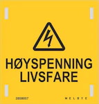 Al-skilt 85x90 høyspent