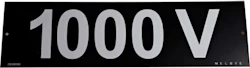 SKILT-AL 1000V SORT/HVIT