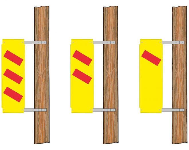 Reflekterende krysningsskilt TYPE 1