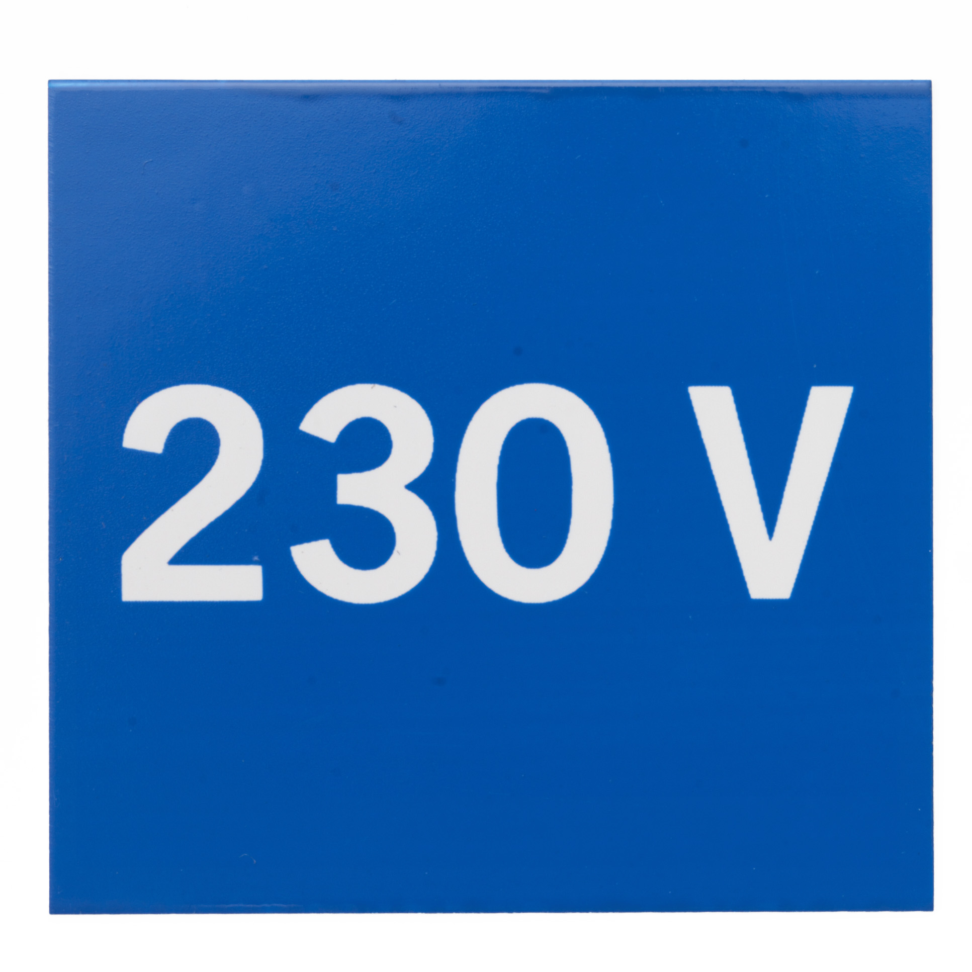 Merkeskilt H50, 230V blå/hvit
