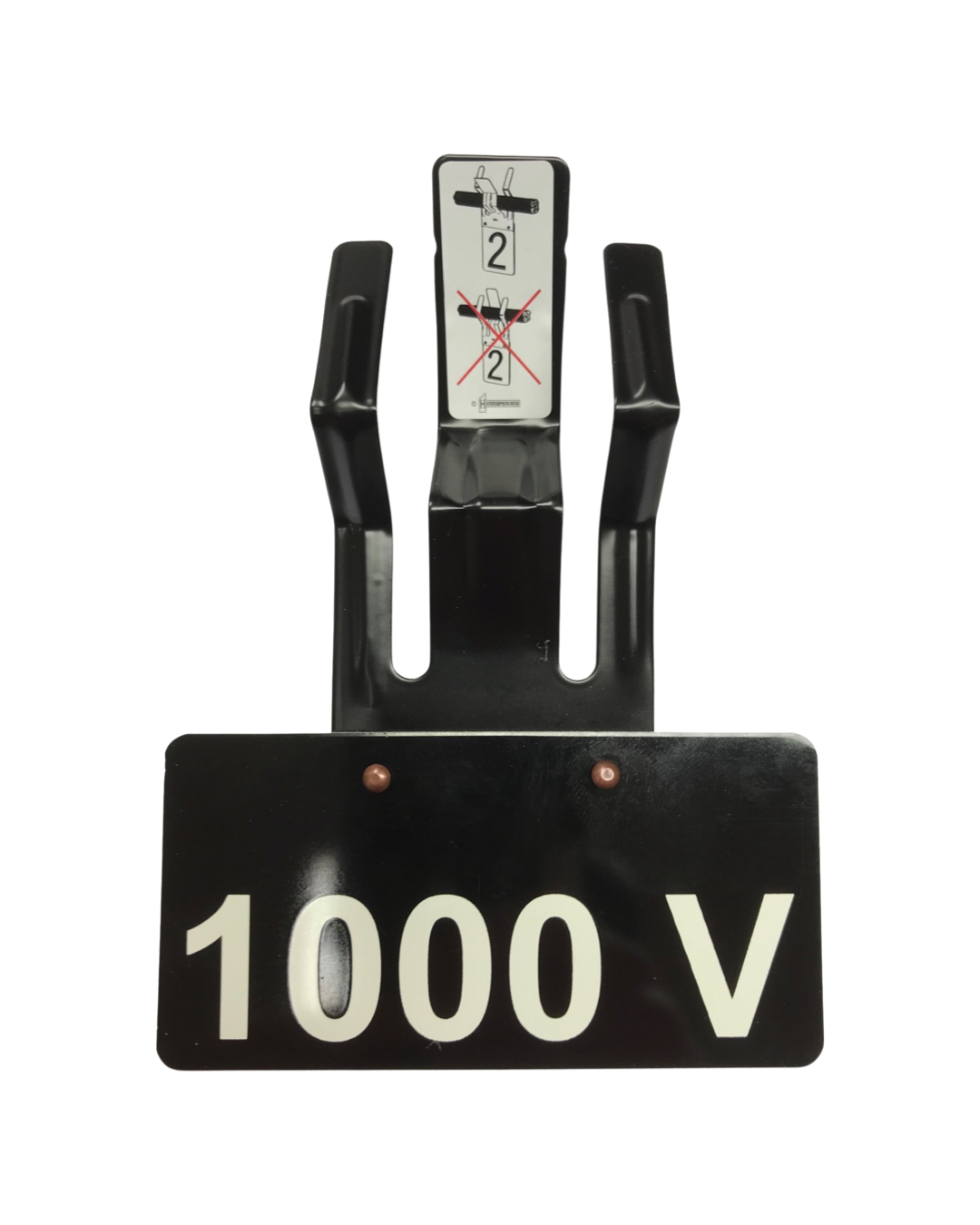 Skilt KL45 sort/hvit 1000V
