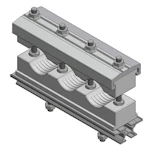 KABELKLAMMER SKSF 322-200 AL-SKINNE 1 FELLES 3X Ø22-42MM