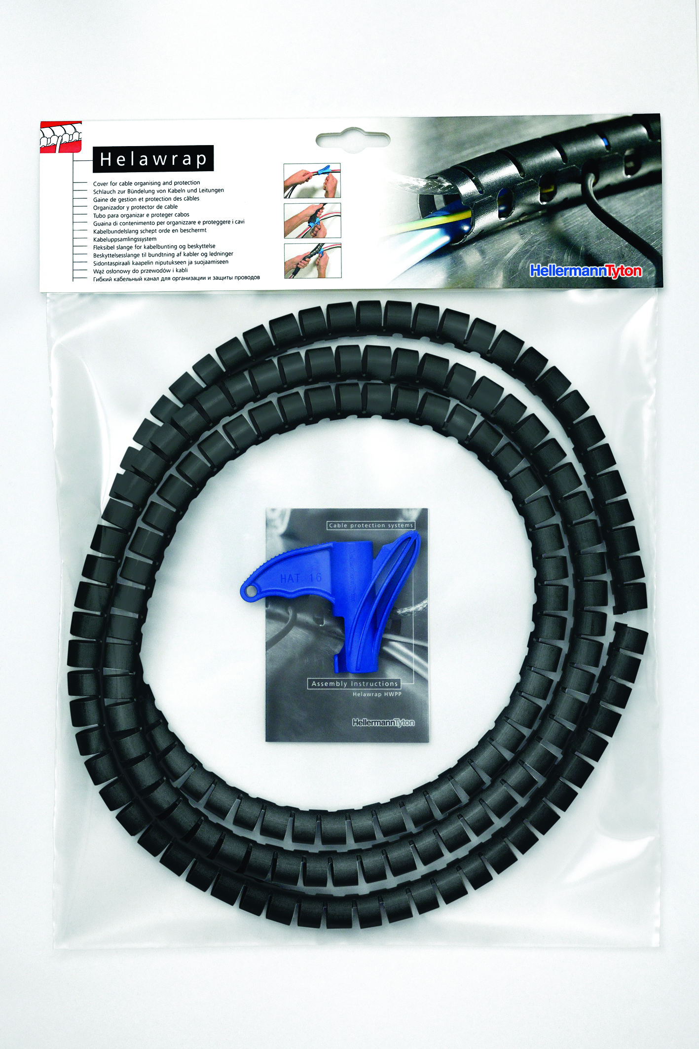 Spiralslange HWPP16L2 Sort 2m