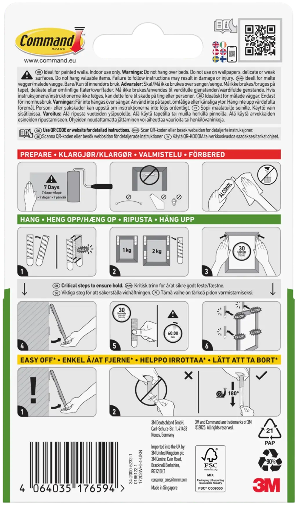 command Hanging strip 3m command picture small white 17202