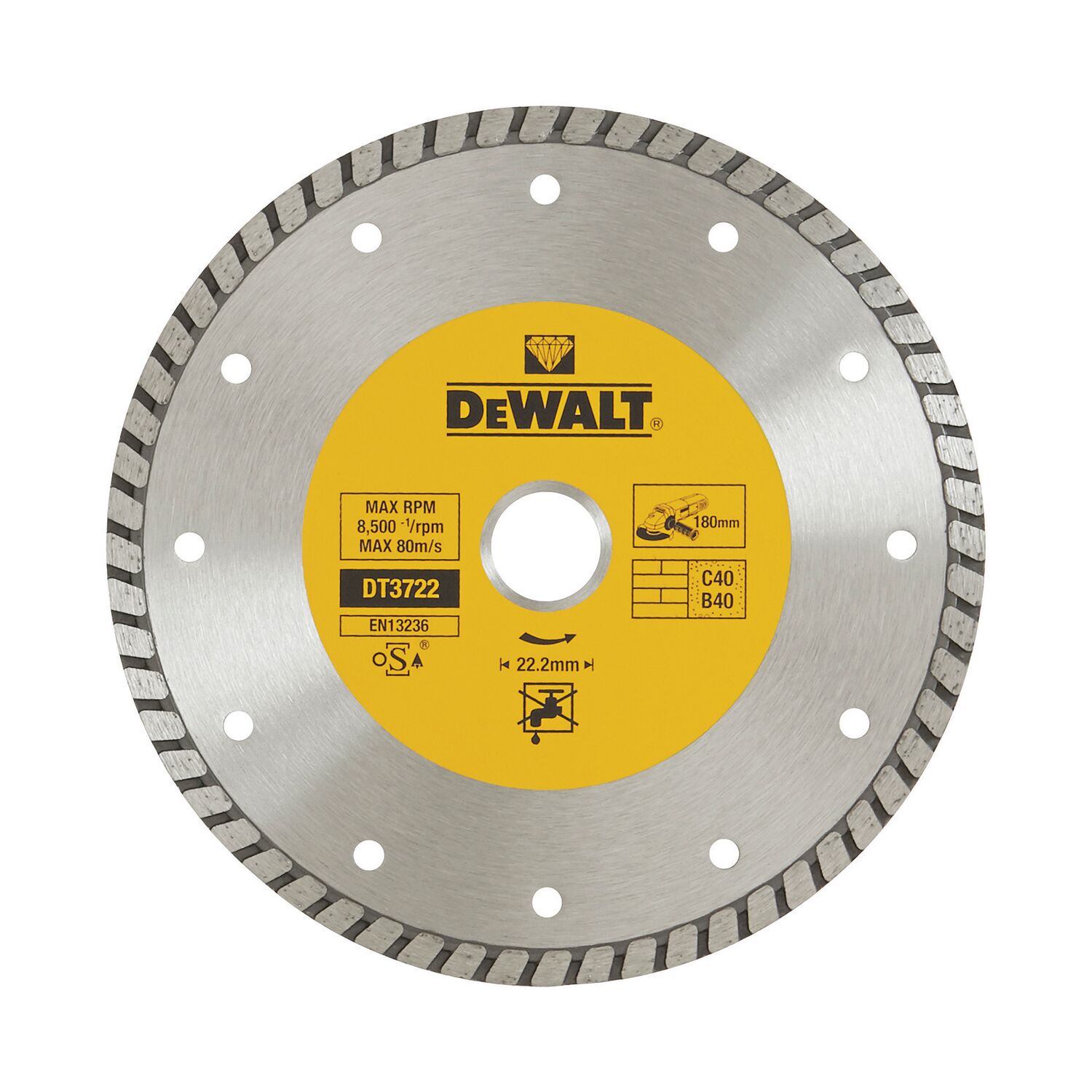 dewalt Diamond cutting disc dewalt hp2 turbo 180x22.23mm