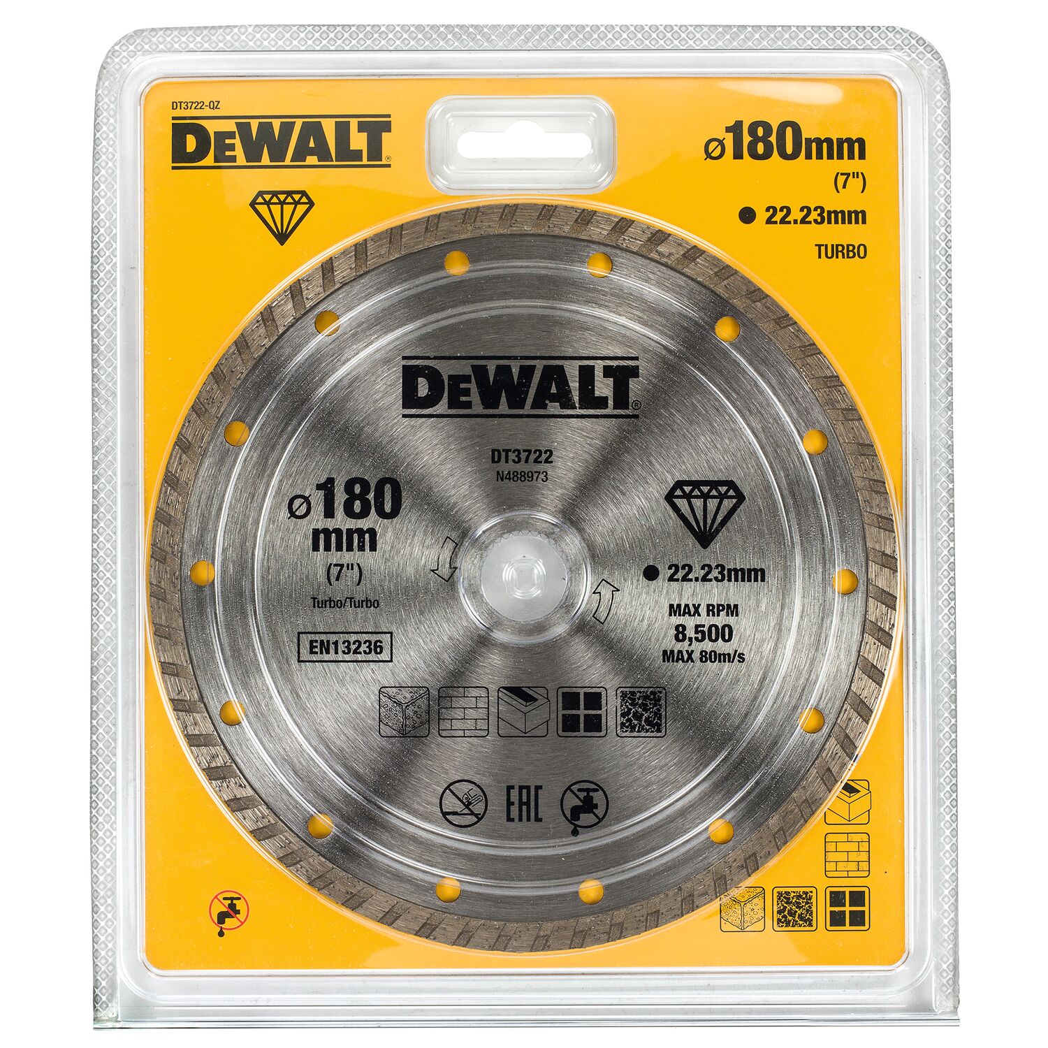 dewalt Diamond cutting disc dewalt hp2 turbo 180x22.23mm