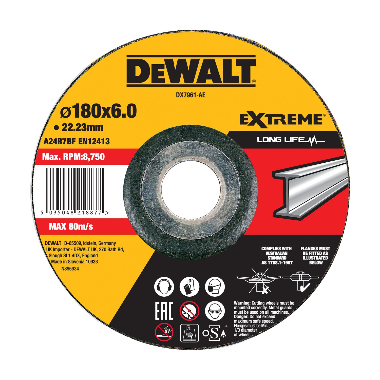 HIOMALAIKKA DEWALT 180X6MM TYPE 27
