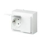 SOCKET OUTLET DOUBLE SURFACE 16A 250V WHITE