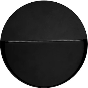 unilamp Indilight round 6w 3000k sort veggarmatur ip55 nedlys