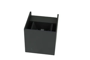 unilamp Kube 2x3w 4000k sort dimbar ip55