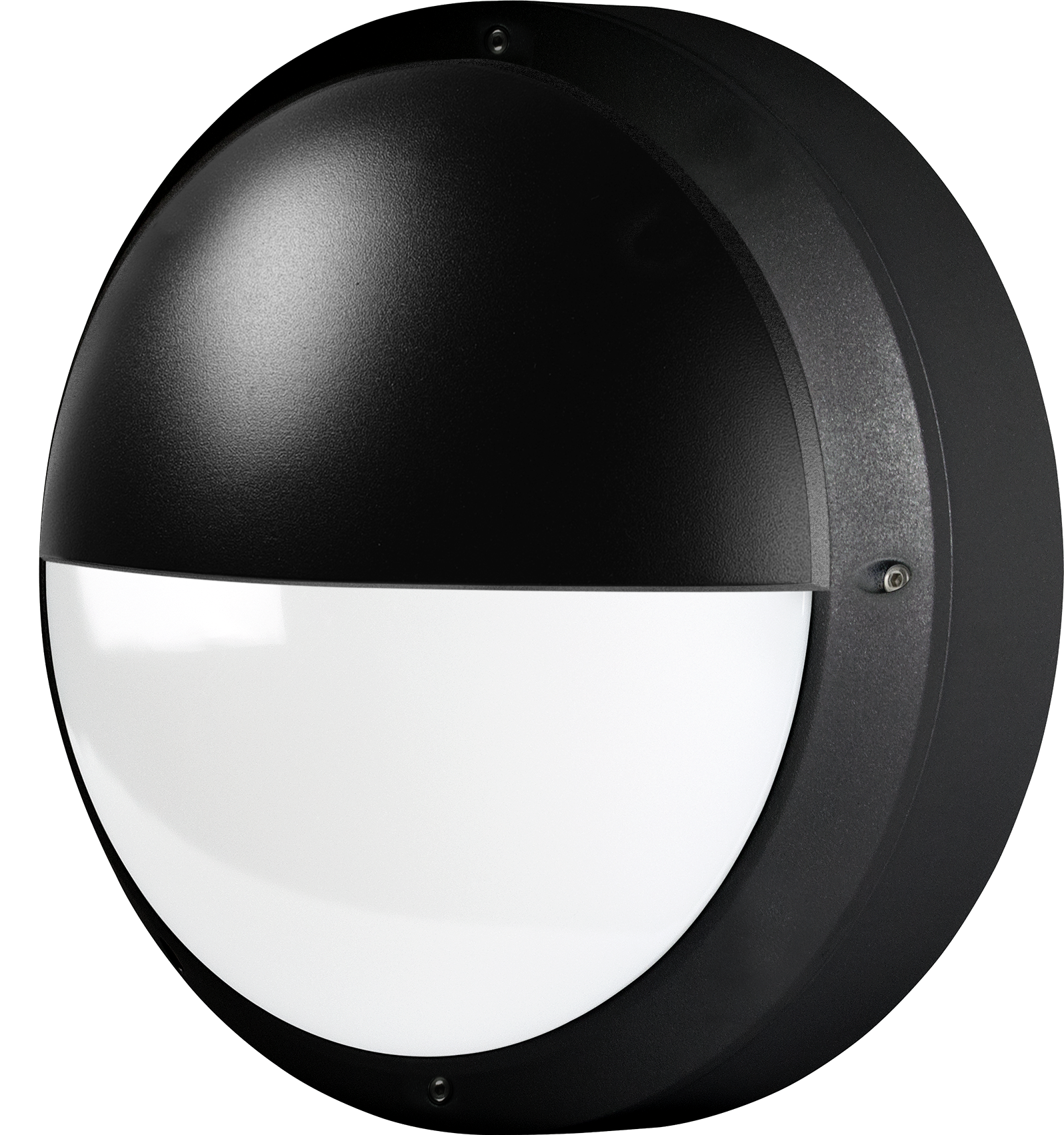 unilamp Eden m eyelid sort vegg med halvskjerm ip55