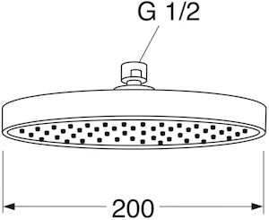 gustavsberg Hanatarvike gustavsberg g2 suihkusiivilä 200mm kromi