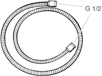 SUIHKULETKU GUSTAVSBERG 1,75M METALLI KROMI