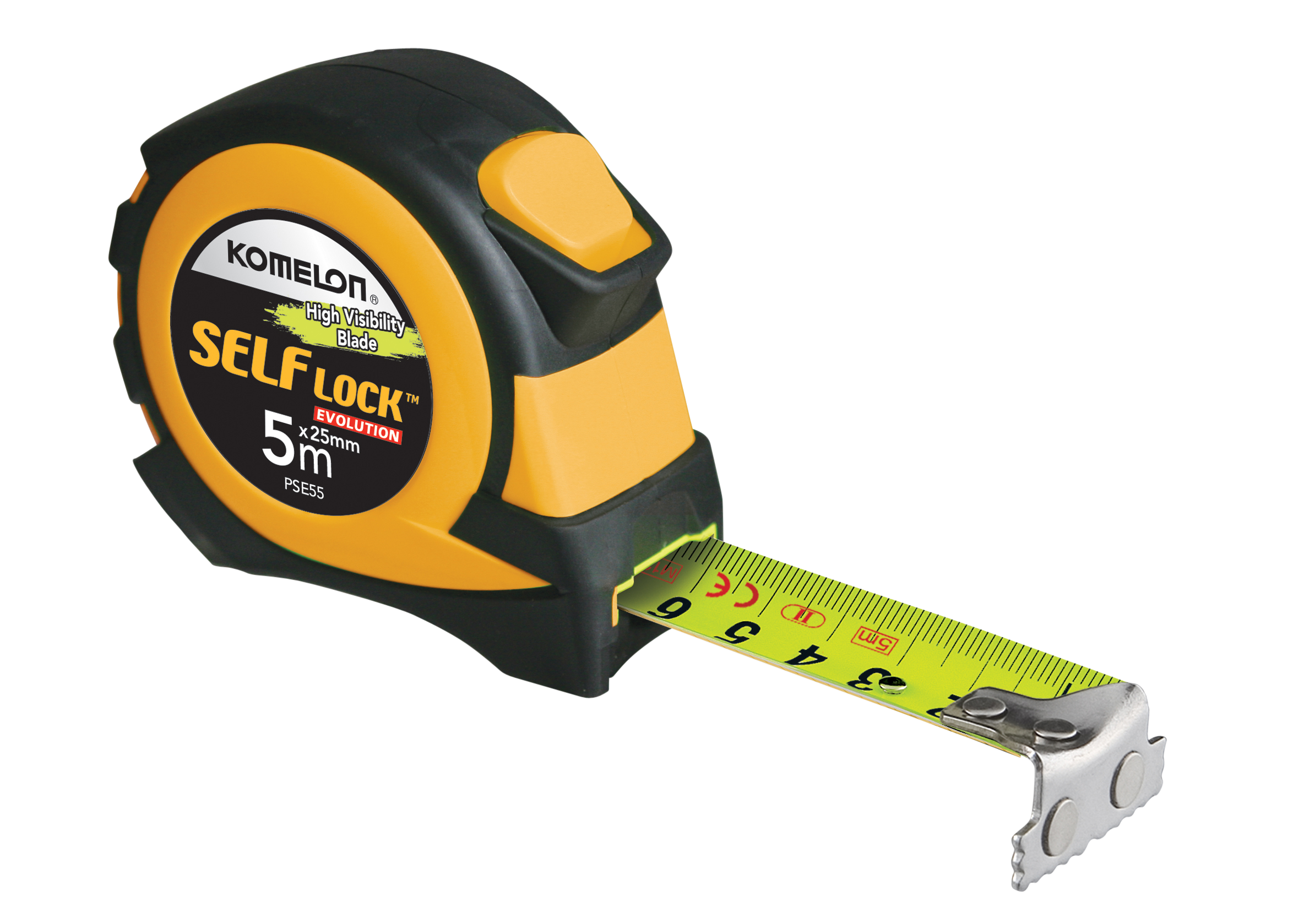 komelon Måttband komelon 5m selflock 2 hi-viz mag pse55