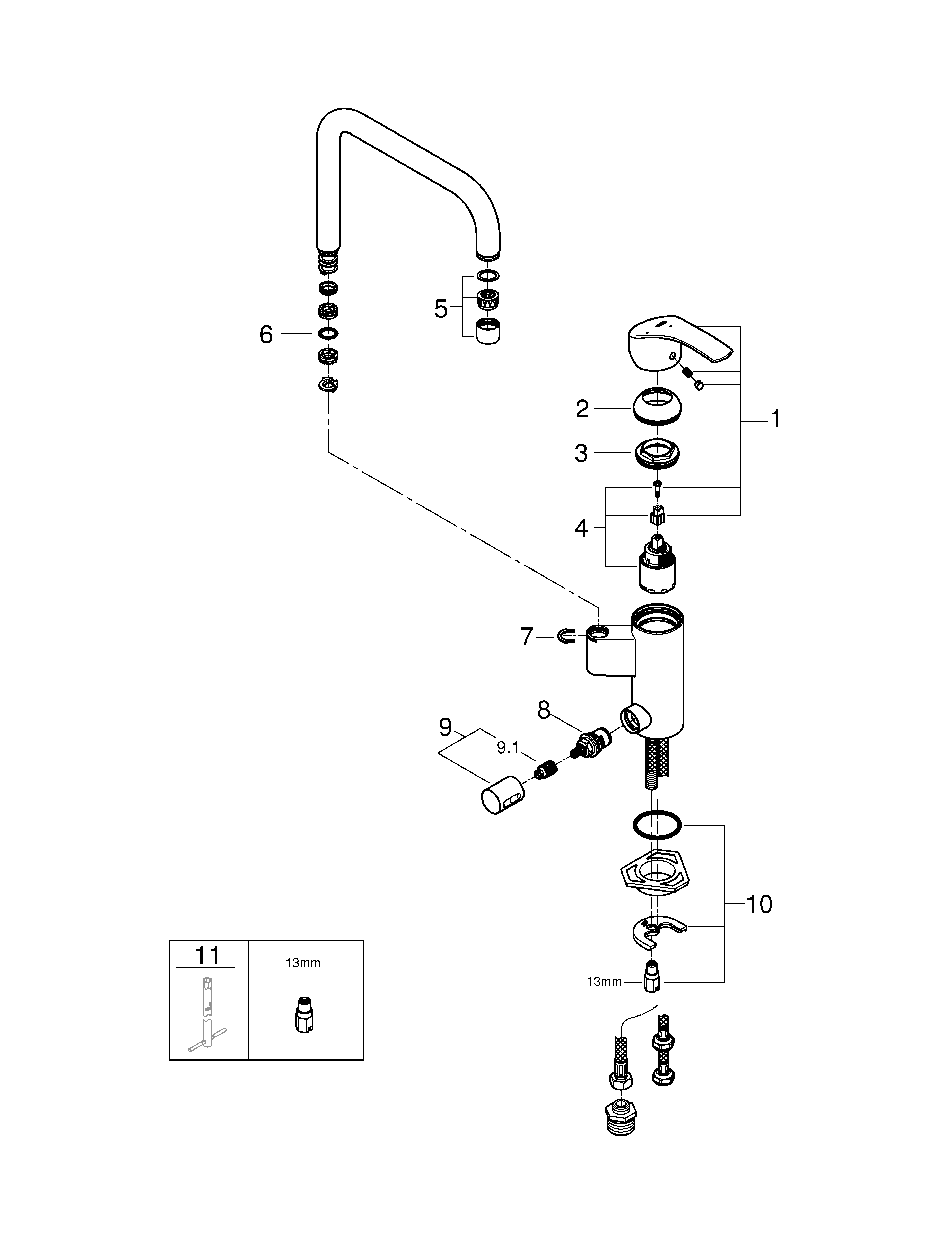 grohe Keittiöhana grohe 31788000 eurosmart pkv, u