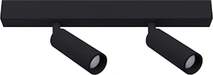 unilamp Cylinder bar 2x5w 2700k dimbar - matt sort