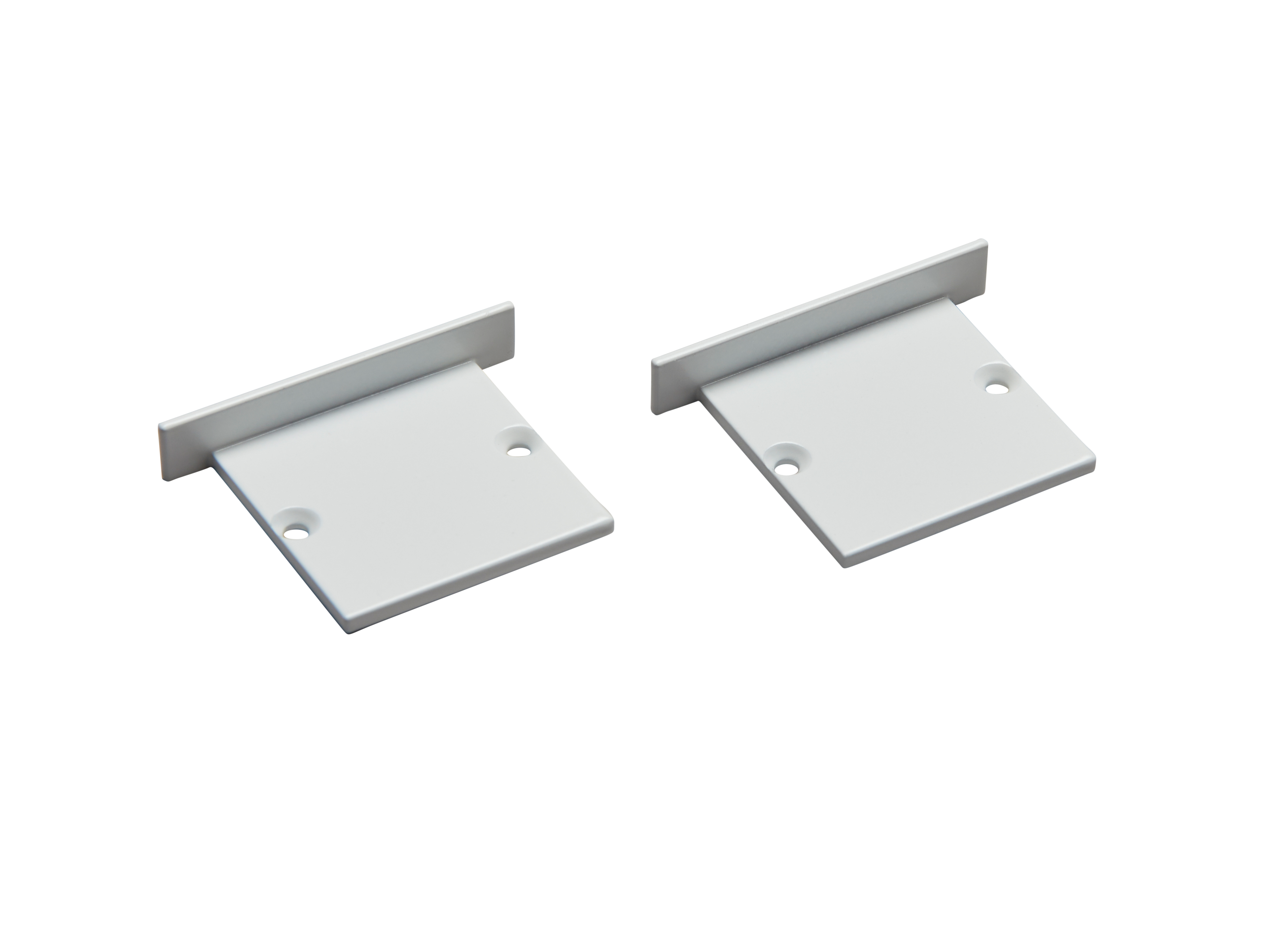 Endestykke 30x30 Recessed Hvit 2 stk
