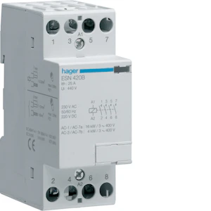 hager Brumfri kontaktor esn b 4br 25a spole 230v ac/dc