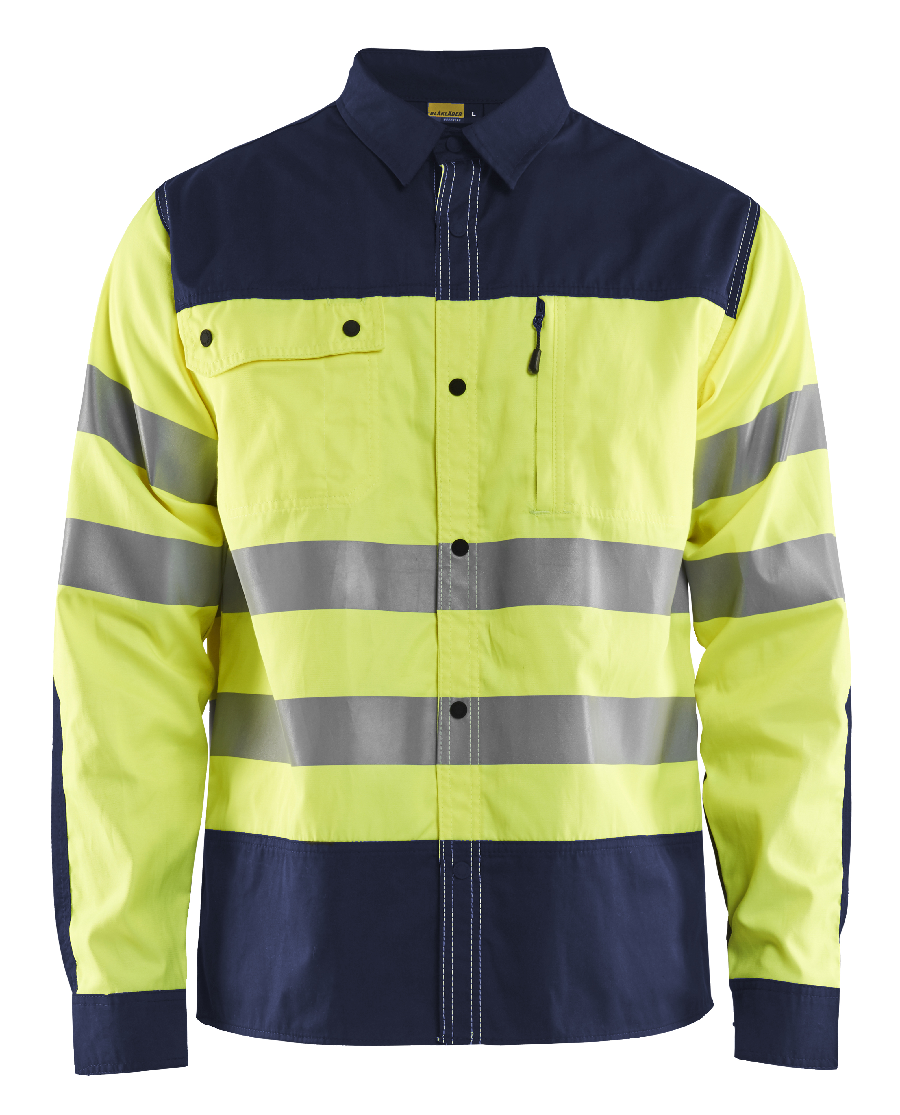 blåkläder Shirt blåkläder size l yellow/navy blue