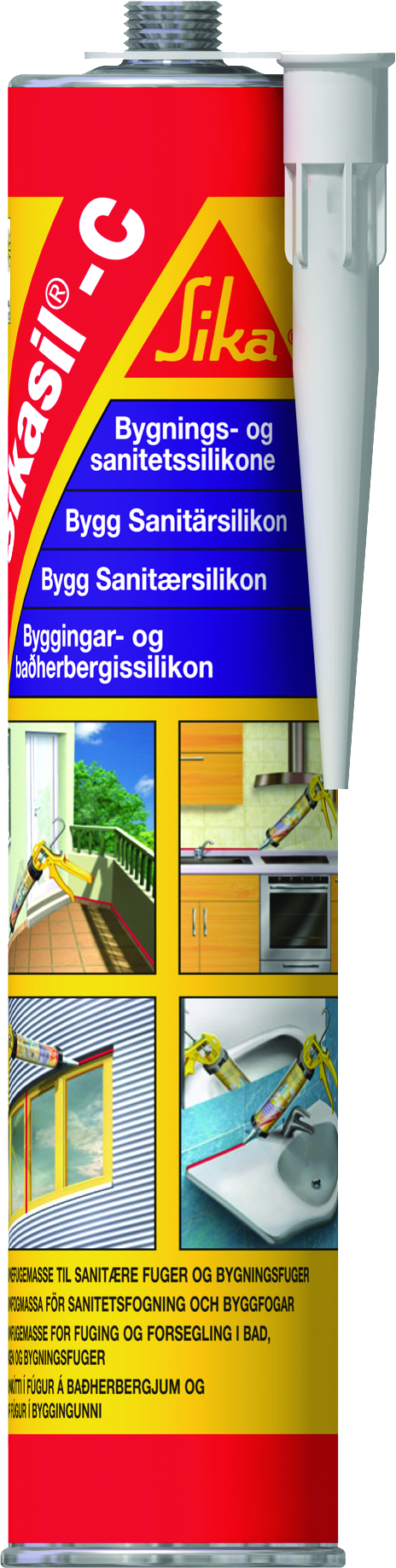SANITETSSILIKON SIKA SIKASIL-C FÄRGLÖS