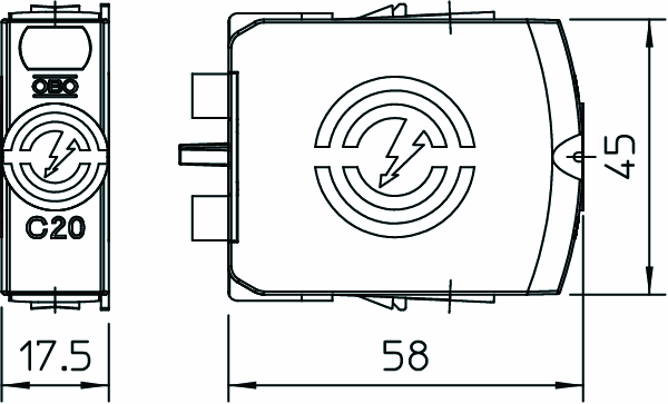 obo bettermann Utbytespatron c20-0-255