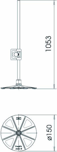 obo bettermann Lightning rod f-fix-jun