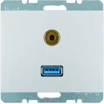 AV-RASIA HAGER USB/3.5MM AUDIO UK AN-AL