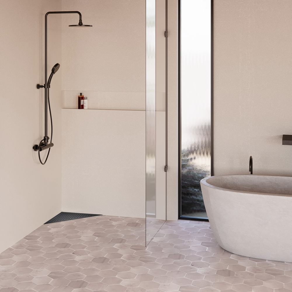 vieser Floor drain vieser corner modern black