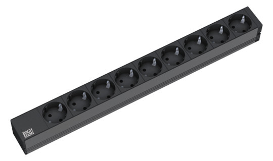 bachmann Skarvuttag 19 pdu 9 x uttag svart