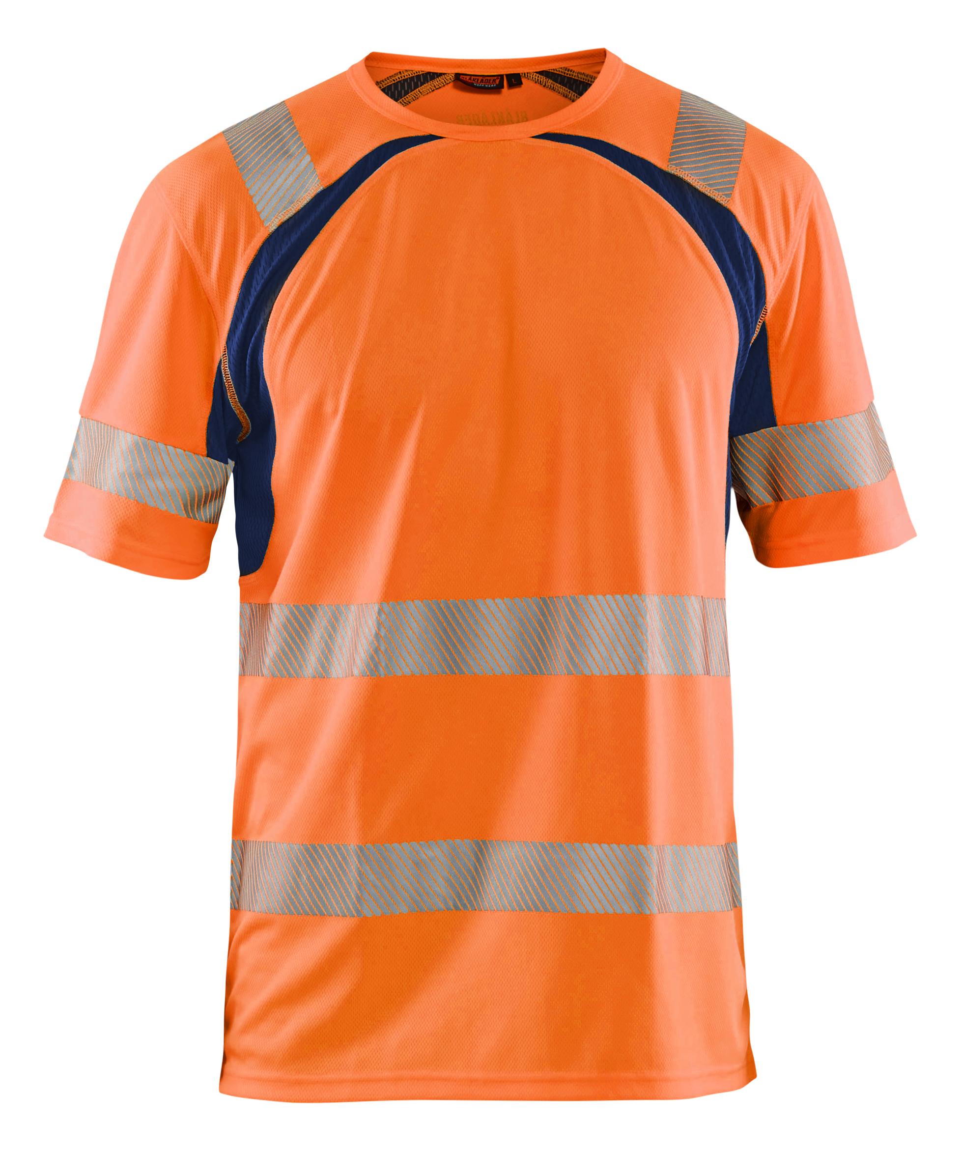blåkläder T-shirt blåkläder size s orange/navy blue