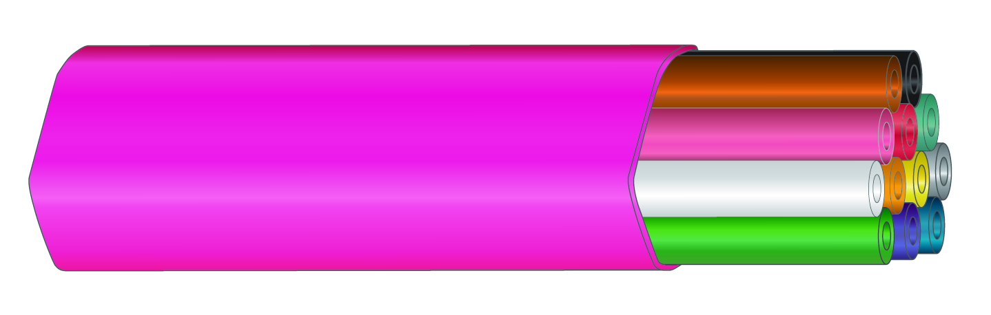 MULTIDUKT DB 12X7/3,5ROSA1000M .