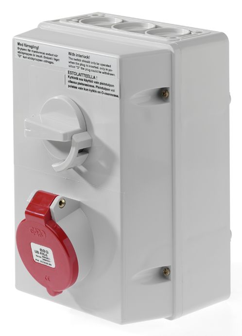 SOCKET-OUTLET ENCLOSURE UB 416-6 SEINÄPRKOTELO LUKIT
