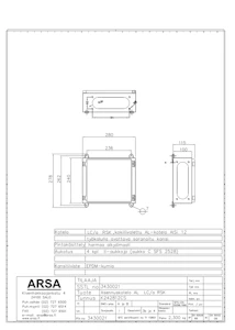 arsa Mounting enclosure al lc/a rsk 240x280x115 4xii