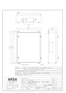arsa Installations kapsling al yc1/a nsk 580x480x170 4xii