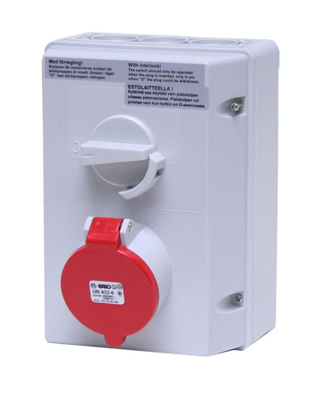 SOCKET-OUTLET ENCLOSURE UB 432-6 SEINÄPRKOTELO LUKIT