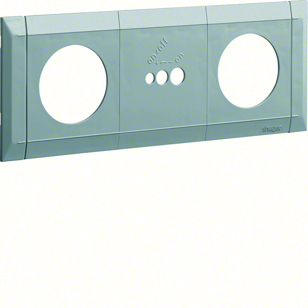 hager Trunking outlet plate m/s outlet aluminium