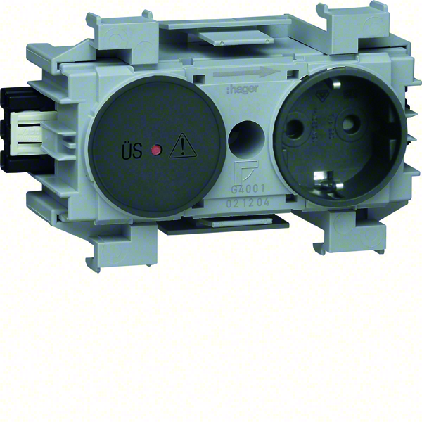 hager Trunking outlet 2-gang outlet arrester white
