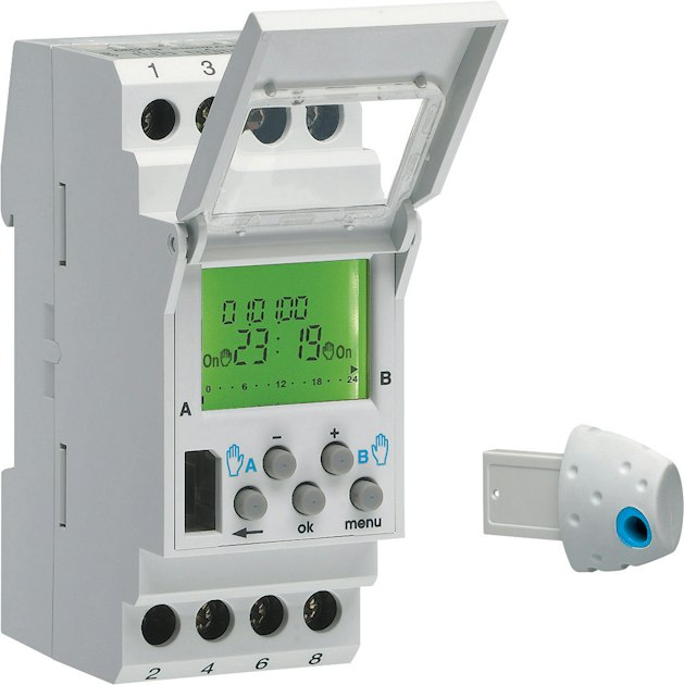 HAGER DIGITAL CLOCK CRONOTEC TX022 2 FOLD KNX | Installation Bus ...