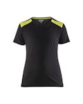 Naisten t-paita Blåkläder Koko M Musta/Keltainen
