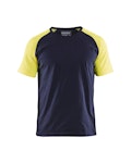 T-shirt Blåkläder Size XL Navy Blue/Yellow