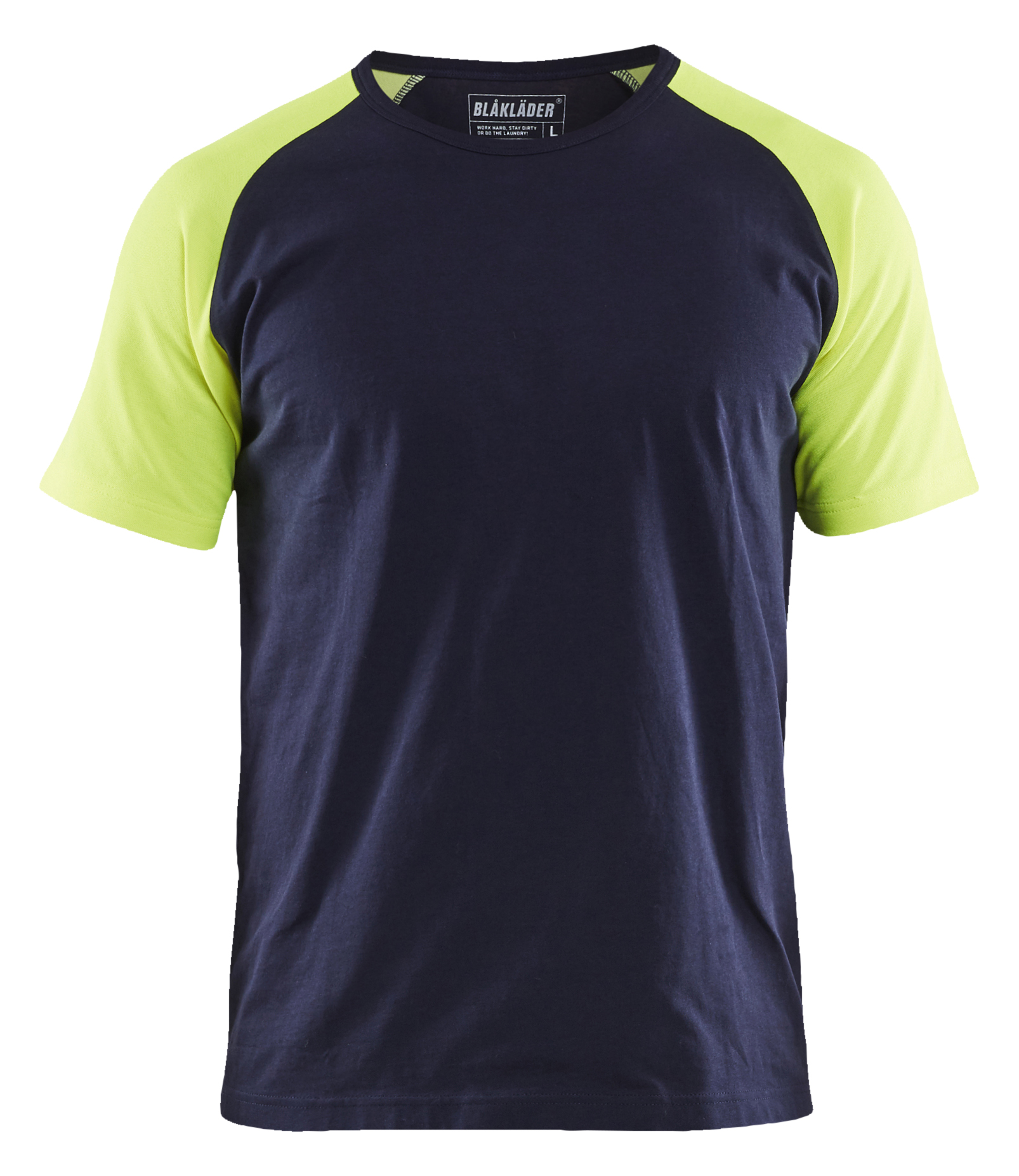 blåkläder T-shirt blåkläder size s navy blue/yellow