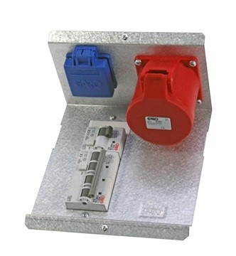 OUTDOOR DISTRIBUTION BOX AEU16-P, 3-VAIH 16A + SCHUKO