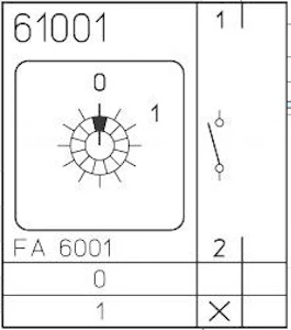 sälzer Nokkakytkin sälzer 0-1 1nap kansi 16/22,5mm avain